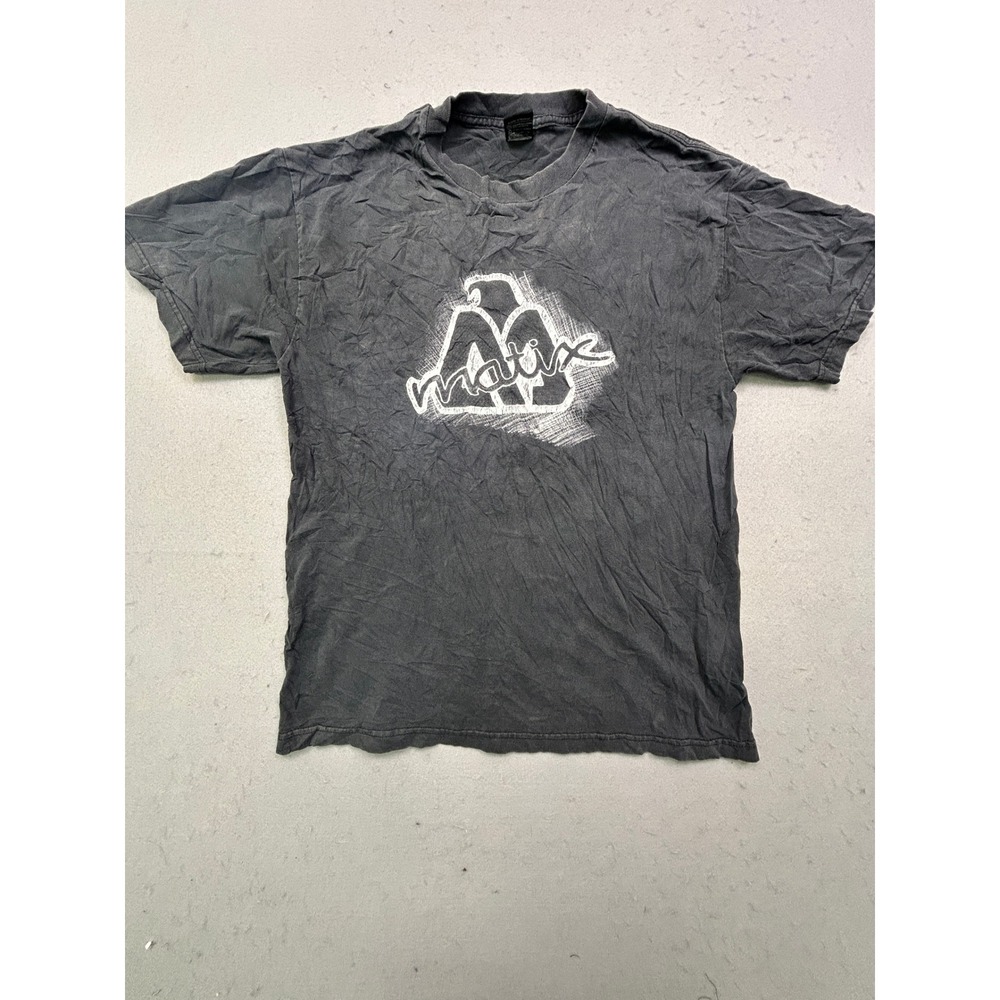 Matix T Shirt Cotton Blend Faded Black Large Mens